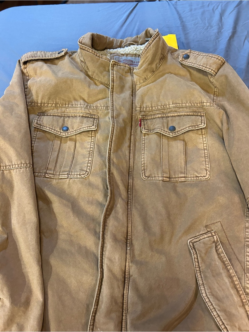 Levi's Brown Military Field Jacket with Chest Flap Pockets